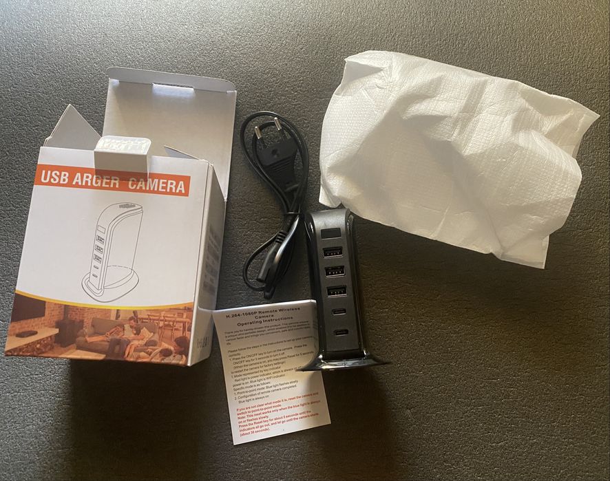 Wi Fi Міні Камера в зарядці,відеоогляд зарядка,відеоспостереженя,видео