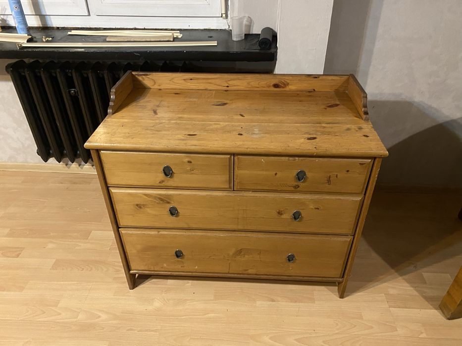 Drewniana komoda IKEA LEKSVIK – lita sosna / przewijak