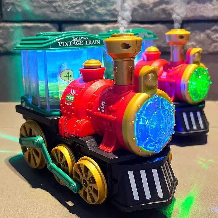 Nowa KOLEJKA ELEKTRYCZNA POCIĄG Z DYMEM duża ciuchcia dla dziecka