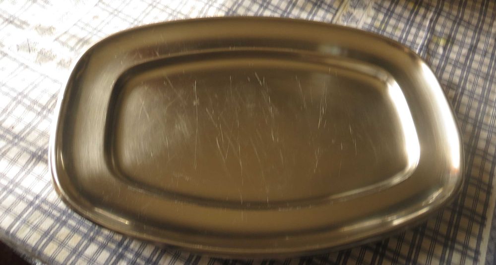 Antiguidades - Conjunto de 4 peças, travessas 100% inox