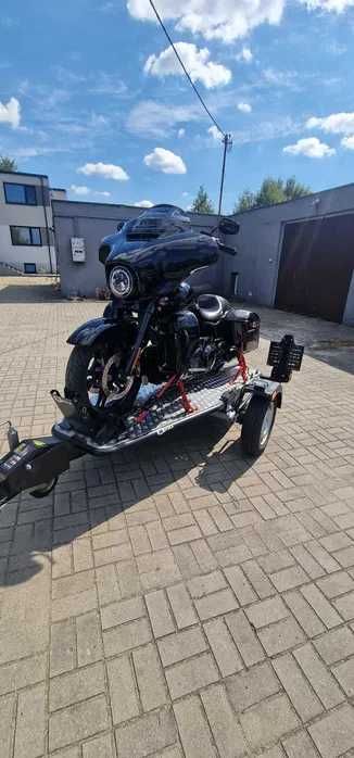 Przyczepa motocyklowa Lorries MT-01 wypożyczalnia Łódź. Wynajem
