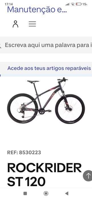 Bicicleta roda 27,5 Rockrider ST 120 como nova