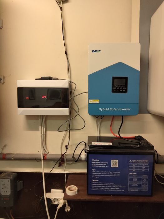 Установка, настройка гибридного инвертора, ecoflow, электромонтажные.