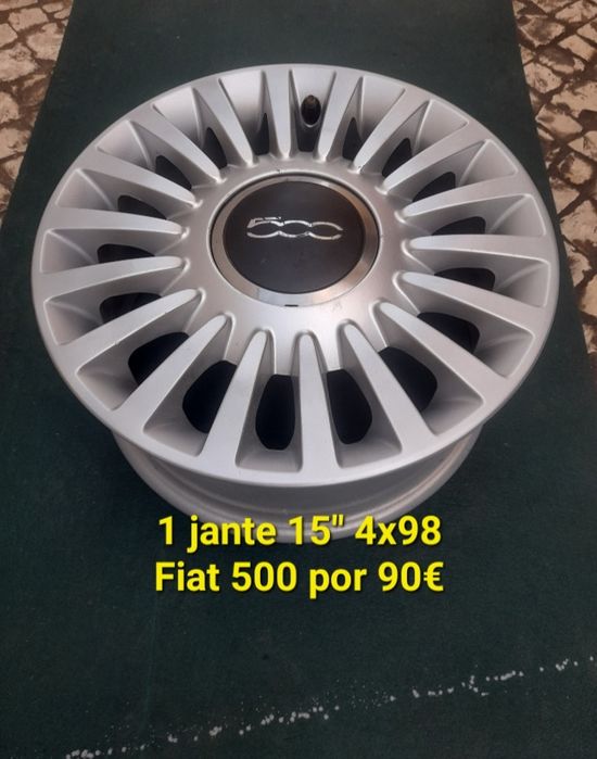 1 jante 15" Fiat 500 para roda suplente ou para circular