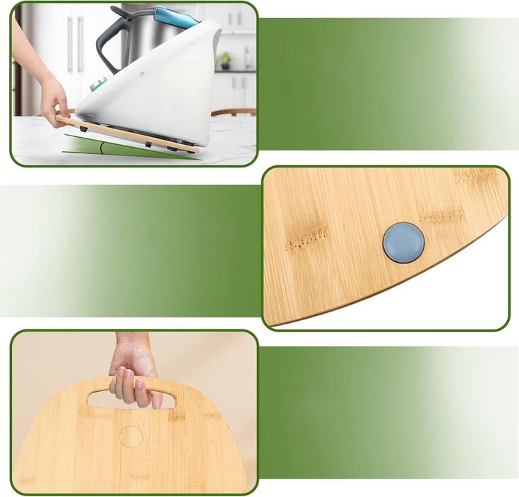 Deska pod Robota Kuchennego Thermomixa TM6 TM5 Bambusowa Ślizgowa