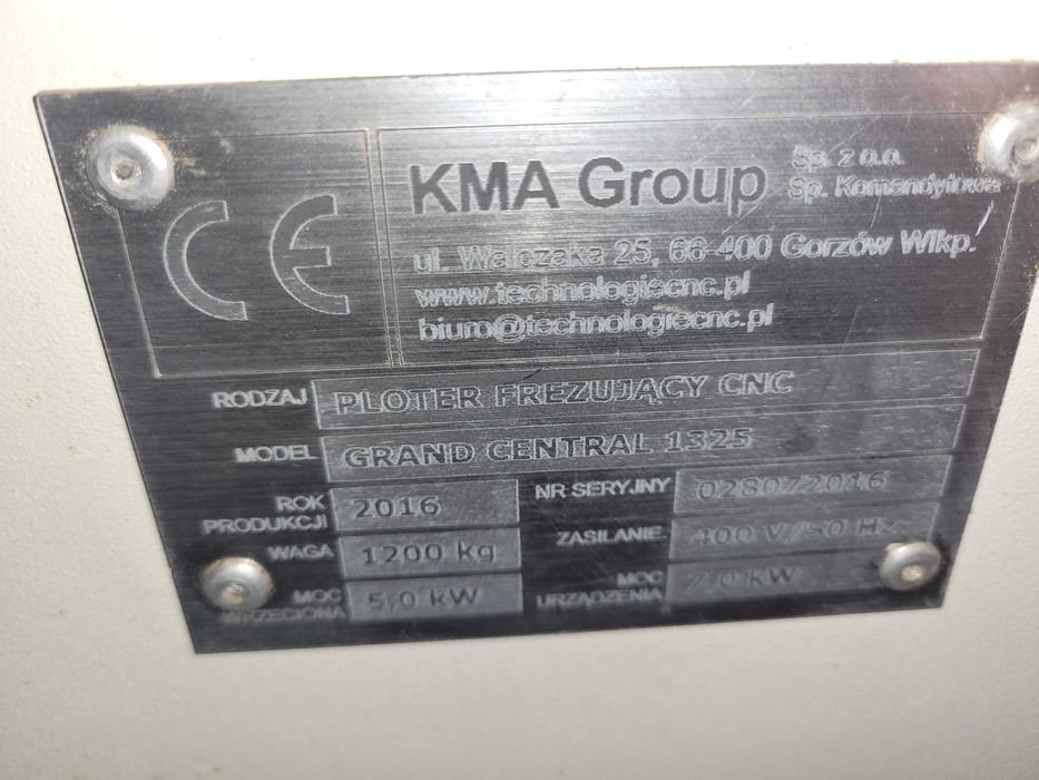 Frezarka Ploter CNC Grand Central 1325