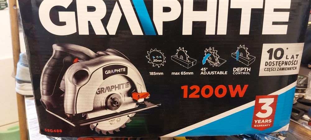 Pilarka tarczowa Graphite 1200W ! Zestaw w walizce !