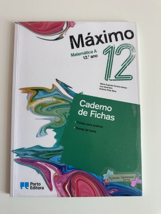 Manual de Matemática 12 ano “Máximo” 3 partes e Caderno de Atividades