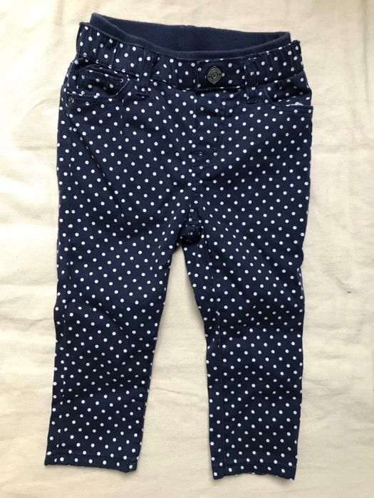 Spodnie H&M 86, grochy, kropki,