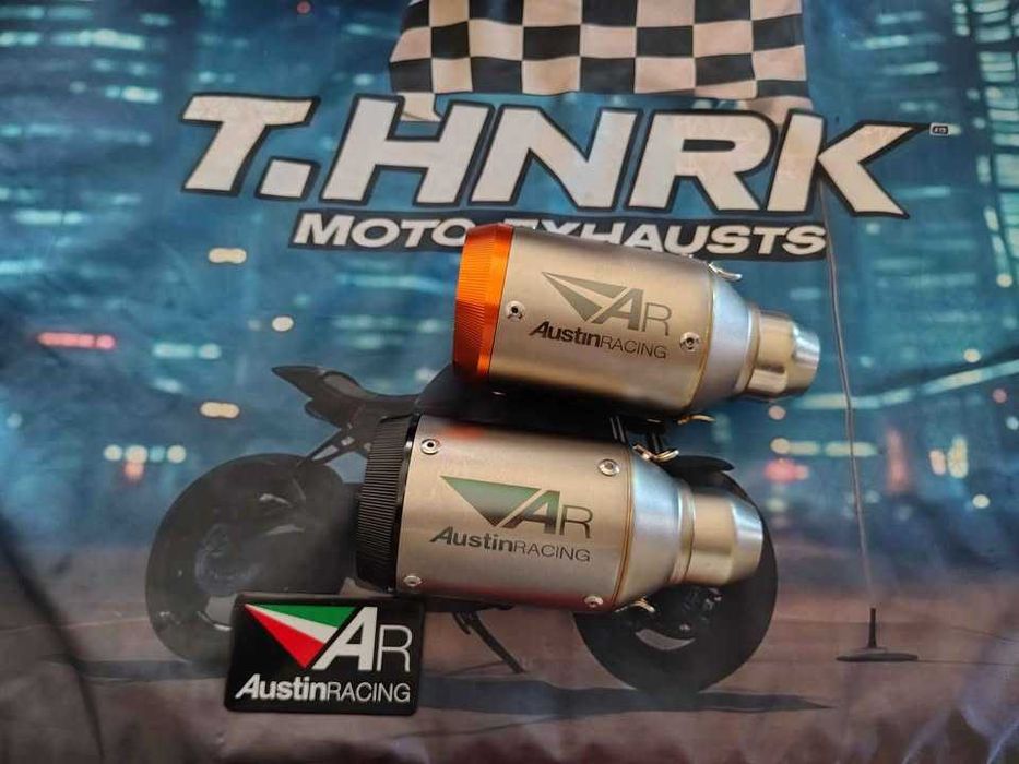 Austin racing GP1R - cinza - ponteira panela de escape moto- 51mm