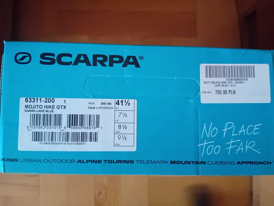 Buty trekingowe Scarpa Mojito Hike GTX rozm. 41,5, nowe