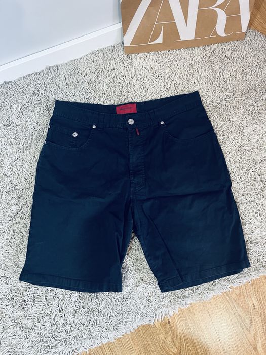 Granatowe spodenki szorty pierre cardin szorty cargo rozm S