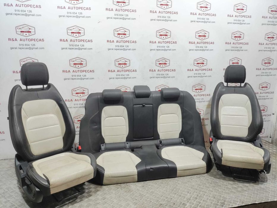 Conjunto Bancos Pele Perfurada R-Sport Elétricos Aquecidos Jaguar XF II X260 2015 a 2020 Original