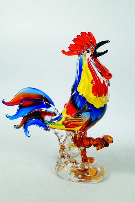 FIGURA szklana MURANO style kogut kogucik