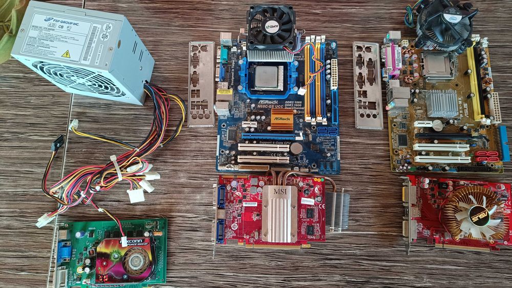 Комплекты + видеокарты + БП 400w