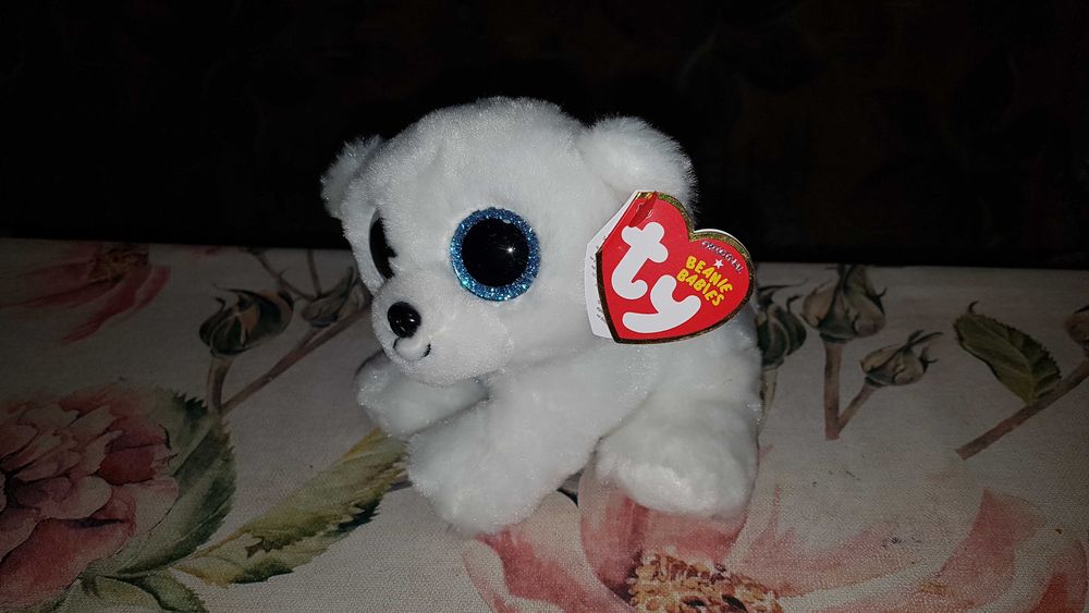 TY Beanie Boos глазастики, полярный мишка, белый медведь ARI 15 см