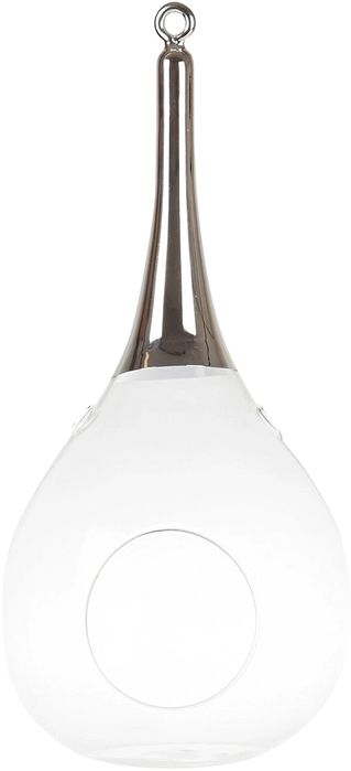 Latarnia SOMPEX Taura srebrny duża 9.5 x 17 x 35 cm