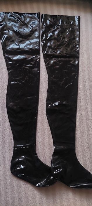 Pończochy latex czarne