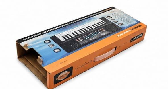 Teclado eletrônico com microfone incluído