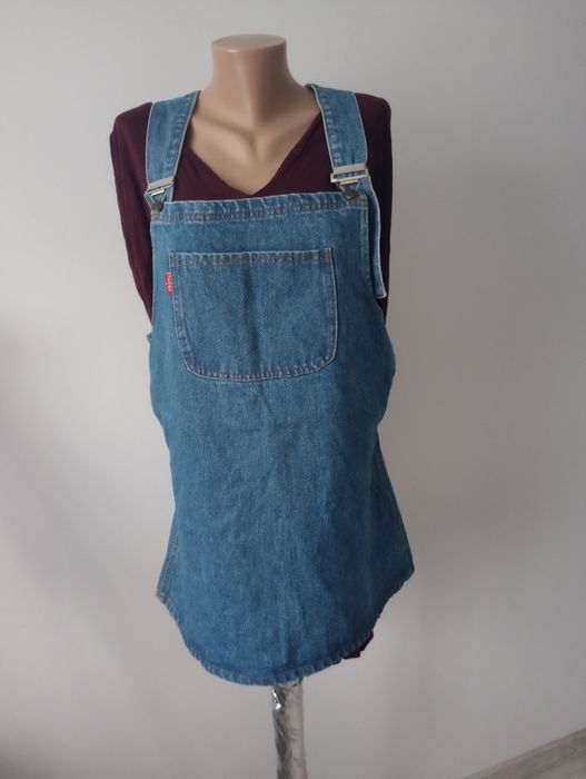 Jeansowa sukienka ogrodniczka dżins