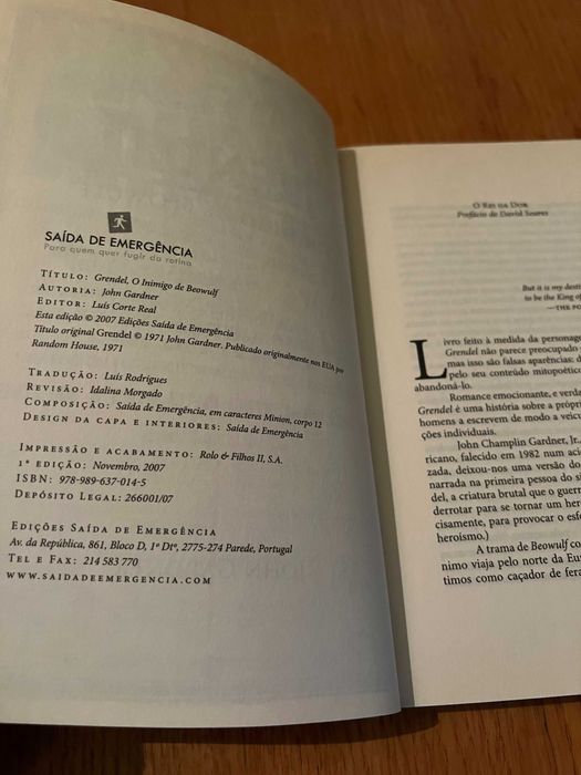 GRENDEL  O Inimigo de Beowulf    JOHN GARDNER