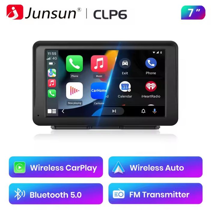 Rádio Universal Portátil Carplay e android auto 7 polegadas BT FM novo