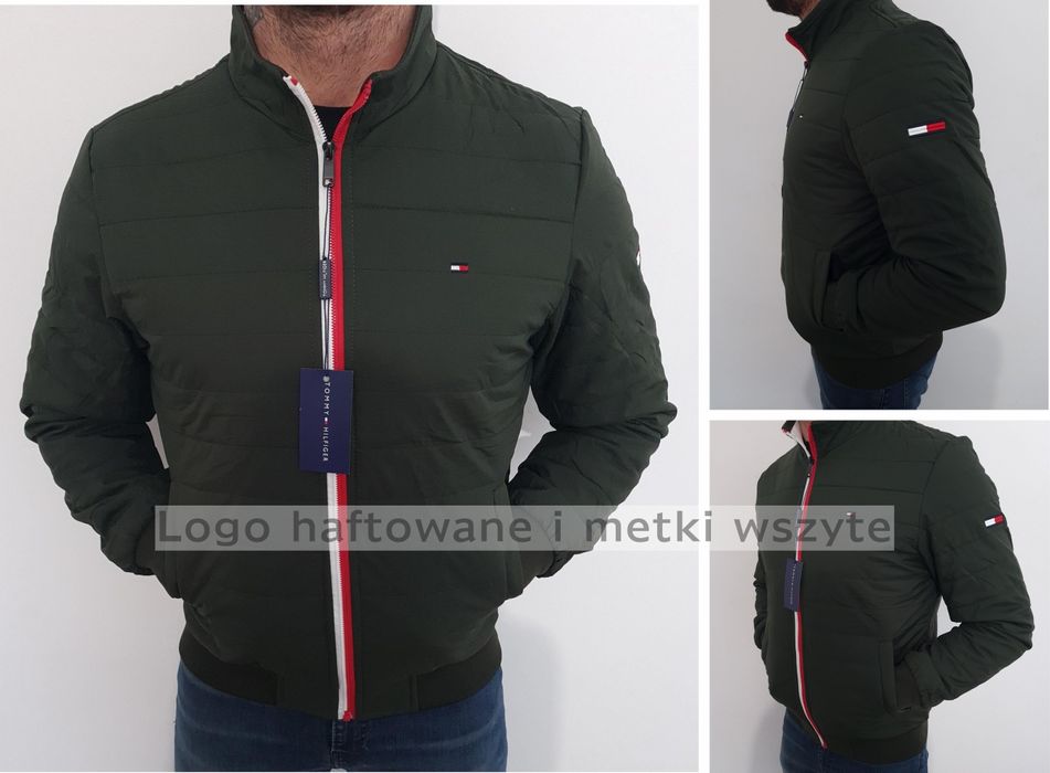 nowa męska kurtka czarna T H s-xl