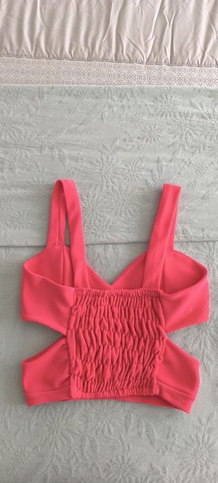 Crop top cor de rosa