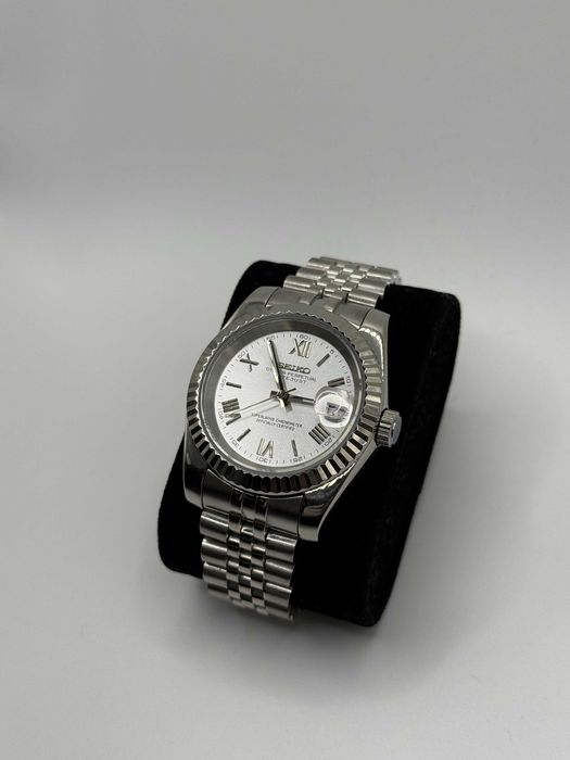 Zegarek Seiko Mod Datejust Roman White