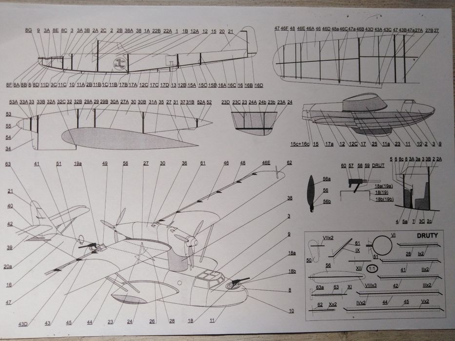Модель з картону Dornier Do-18D