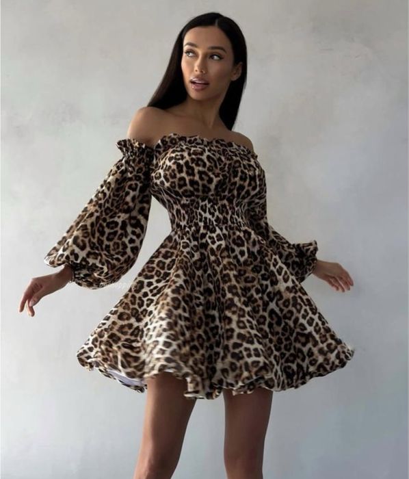 Леопардовое платье,сарафан