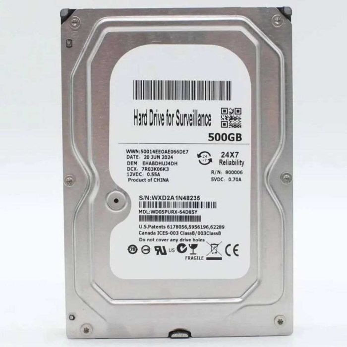 Жорсткий диск HD Sata 3  На 500GB  Для ПК