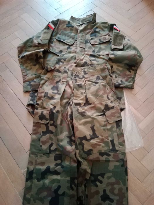 Mundur polowy aktualny wzór 124P/MON Maskpol roz.M/R +ochraniacze .