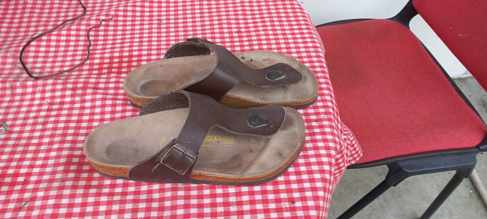 Birkenstock klapki skórzane
