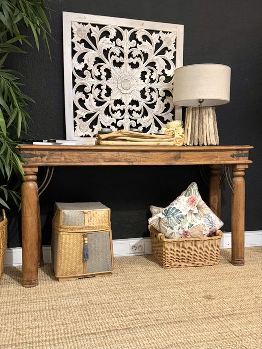 aparador, consola, secretaria, mesa, apoio, oriental, indiano, rustico