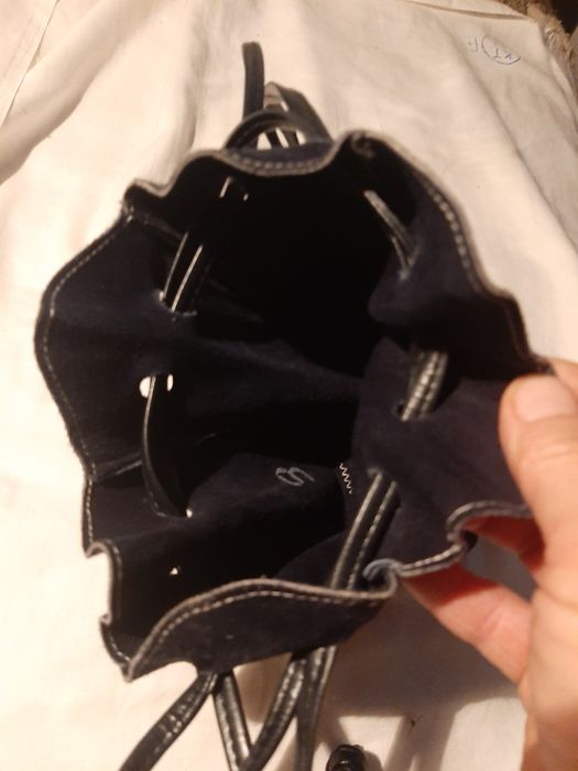 Torebka  czarna , Young , sakiewka skórzana