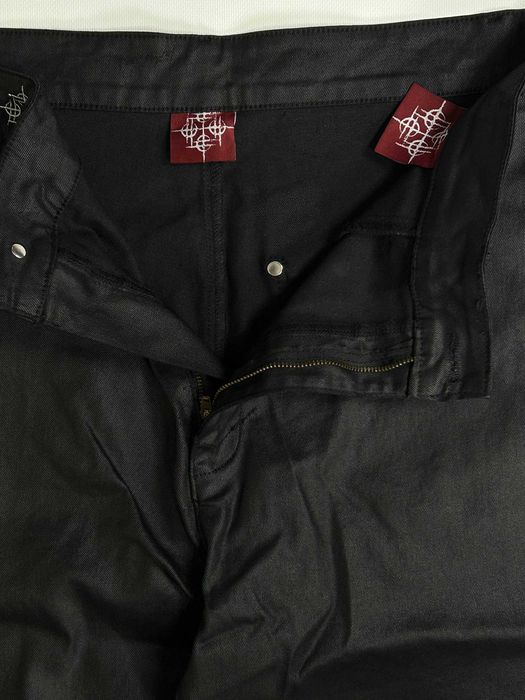 Джинси чорні faded baggy archive черные джинсы distressed waxed штаны