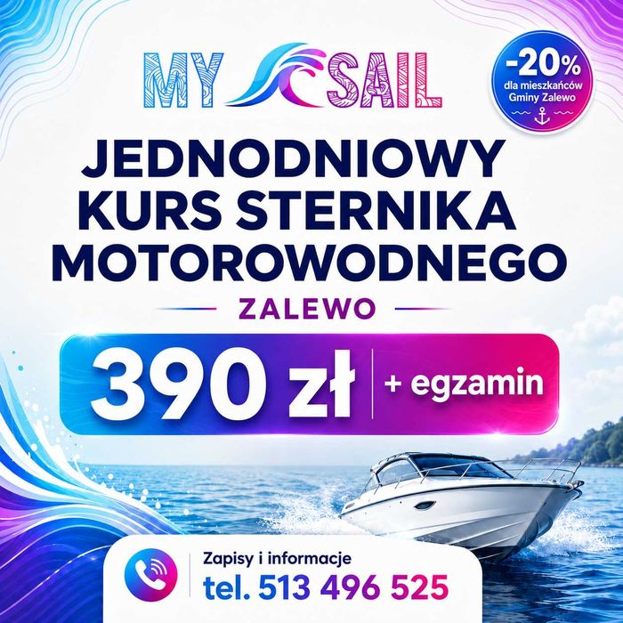 Kurs na patent sternika motorowodnego – szkolenie + egzamin w 1 dzień
