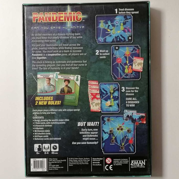 Pandemic - jogo de tabuleiro