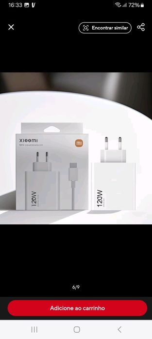 Carregador Hypercharge Xiomi 120W Novo