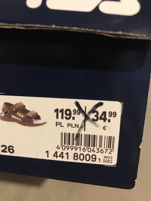 Nowe sandały Fila rozm 26