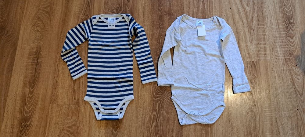 Body bawełniane z długim rękawem, Poco Piano, 98/104, nowe, paski, jed