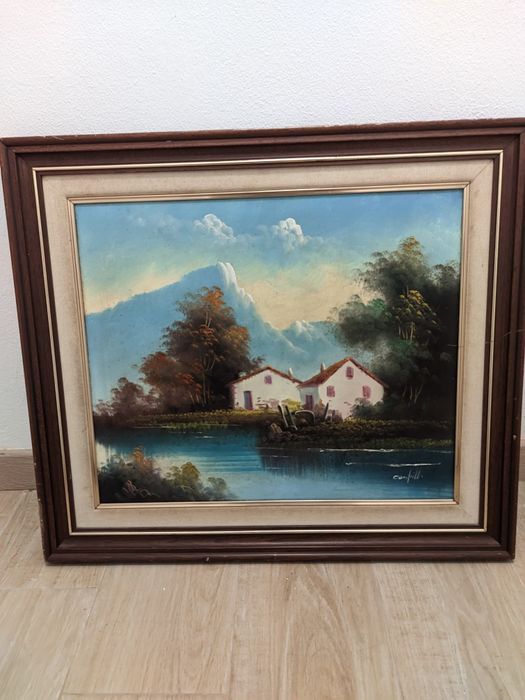 Quadro Antigo com Moldura.