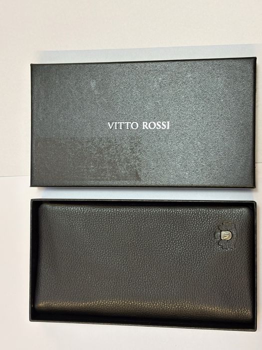 Чоловічий клатч Vitto Rossi чорний шкіряний