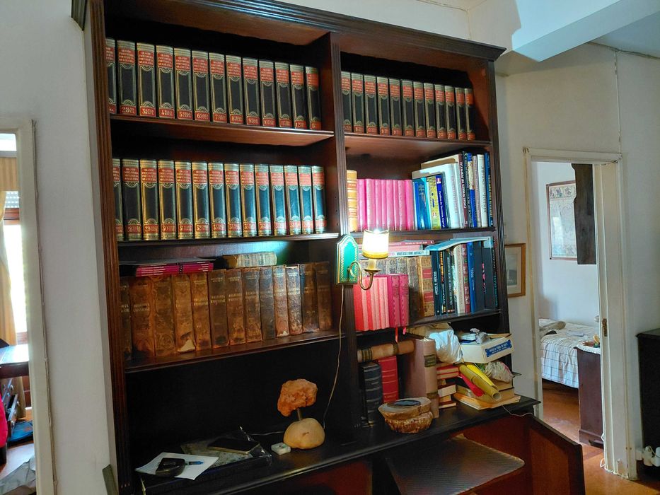 Móvel Antigo com Estante para Livros