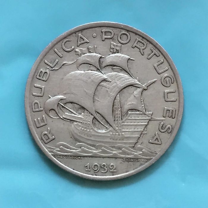 10 escudos 1932 - prata