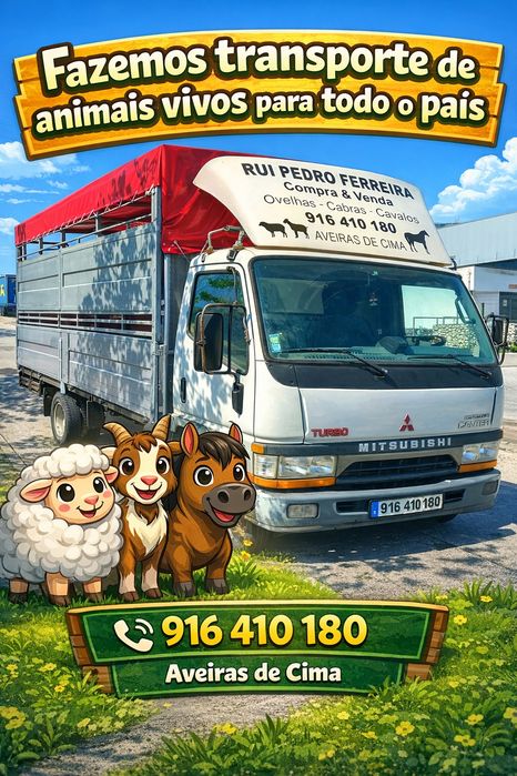 Fazemos  transporte de Animais vivos