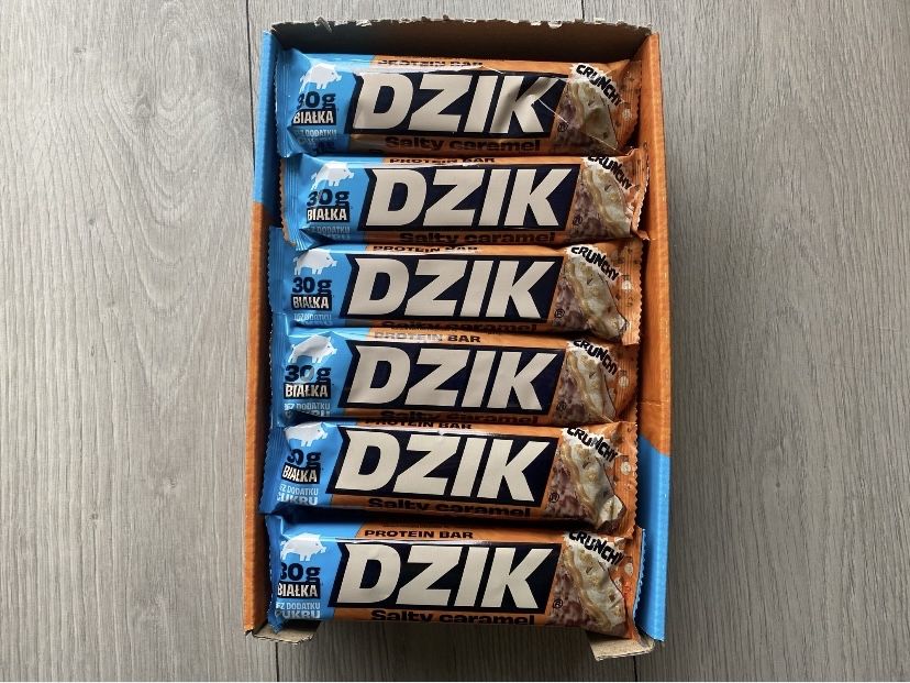 48x Baton Proteinowy WK DZIK Słony Karmel + Kokos WKDZIK 73g Bez Cukru BIAŁKO 30g