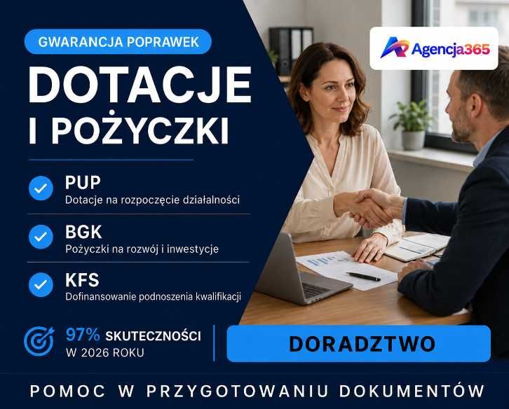 Dotacje z Urzędu Pracy - pisanie biznes planu, dotacje na otwarcie JDG z PUP, BGK, KFS