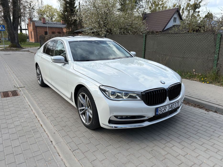 Auto do ślubu BMW 750LD 400KM BIAŁA PERŁA Masaże Lasery WOLNE TERMINY